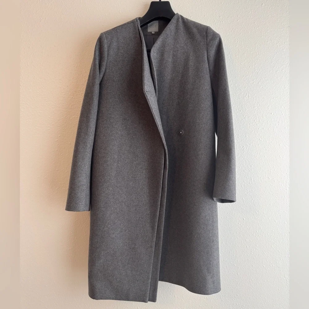 NWOT Asymmetric Architectural Layered Cashmere Coat Trinny Woodall 34 2 - Picture 4 of 10